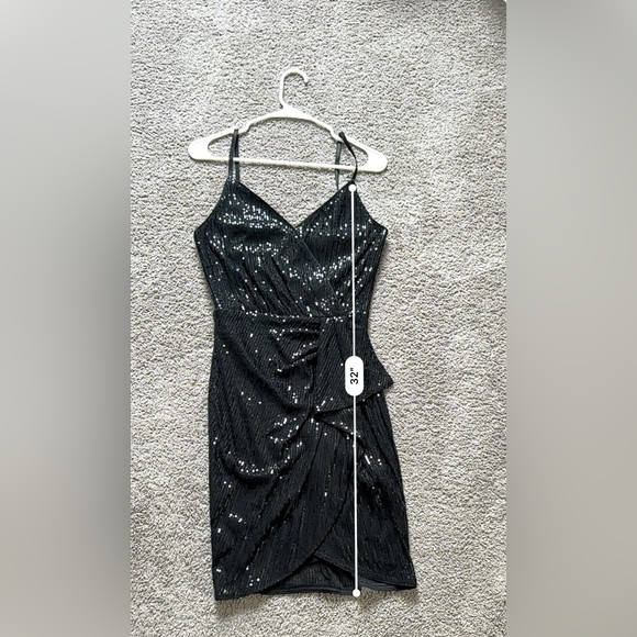 NWT Grace Karin Sequin Black Wrap Party Dress | Women's Small - Picture 9 of 10